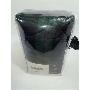 Hudson 43 Cozy 2 Pack Navy/GRN Tartan Standard Sham Cotton Flannel Pillowcases